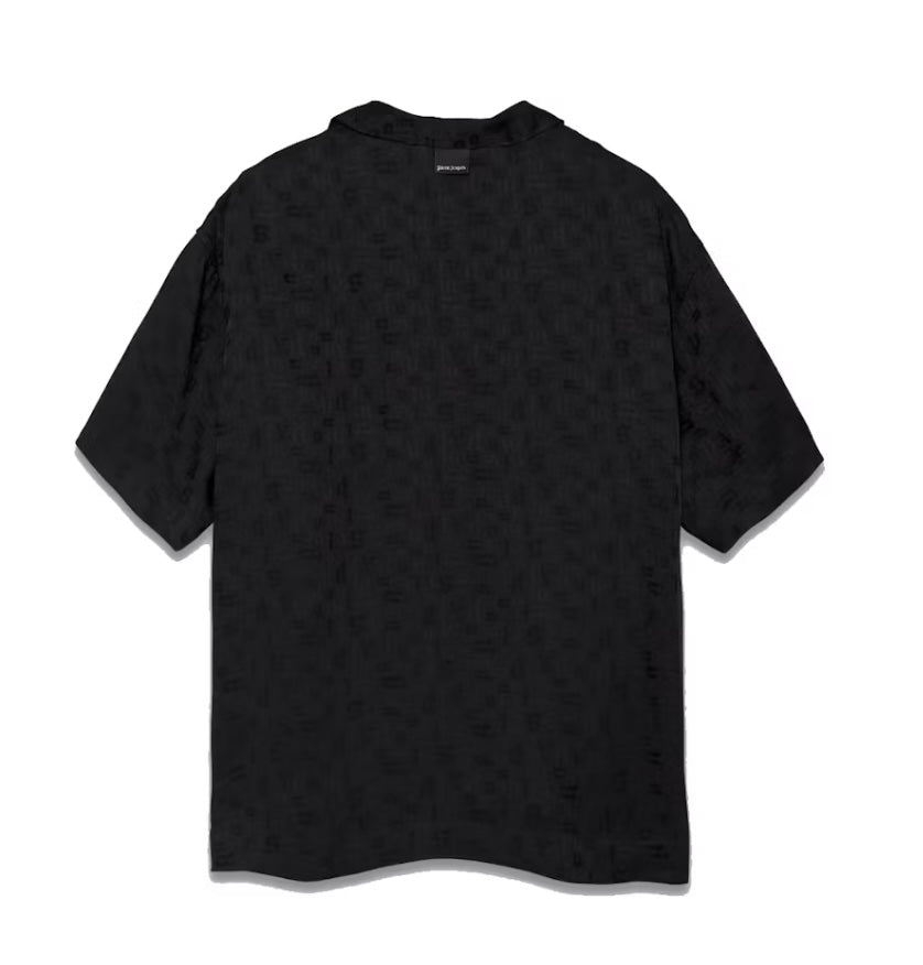 PALM ANGELS TONAL MONOGRAM BOWLING SHIRT