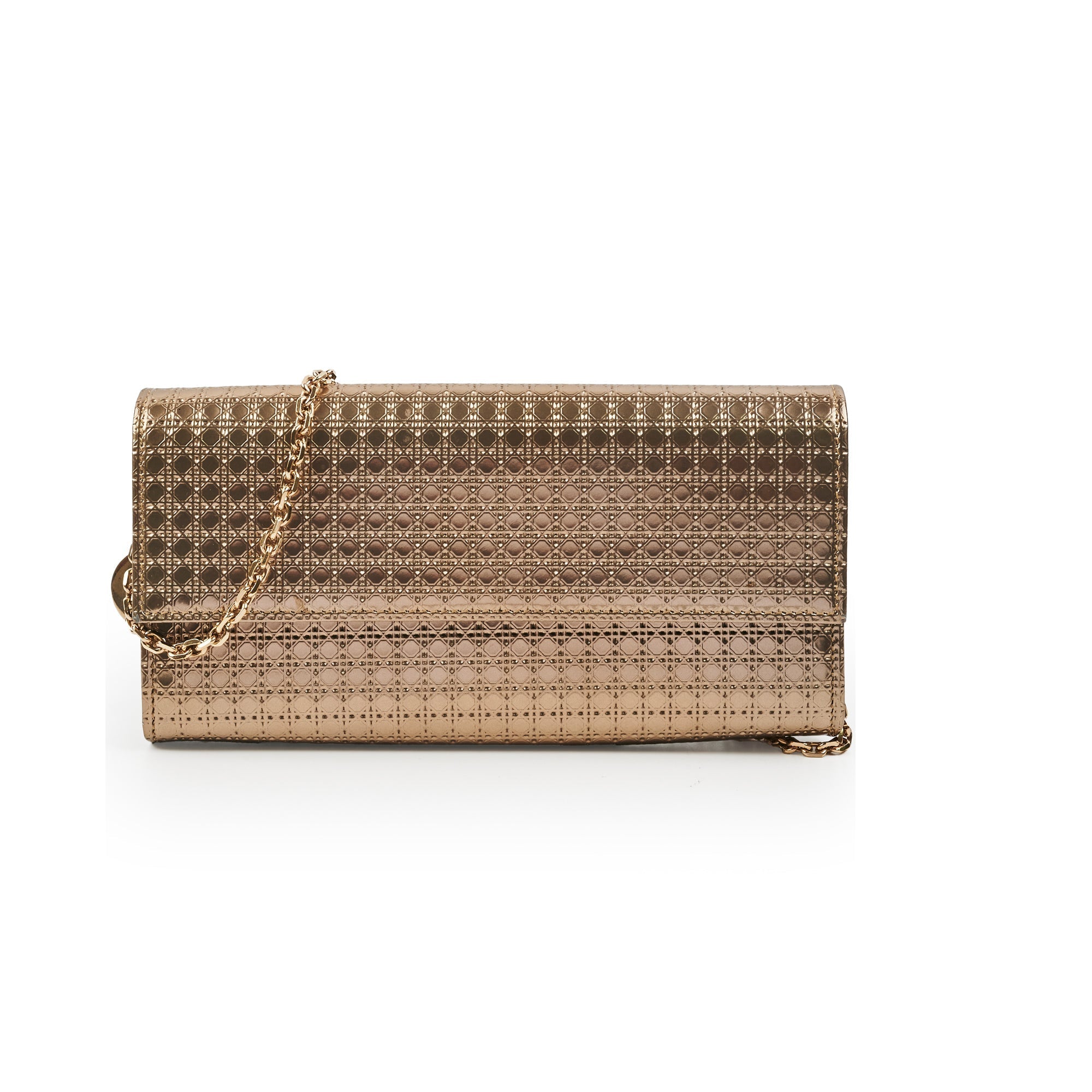 Christian Dior Champange Gold Wallet On Chain  WOC