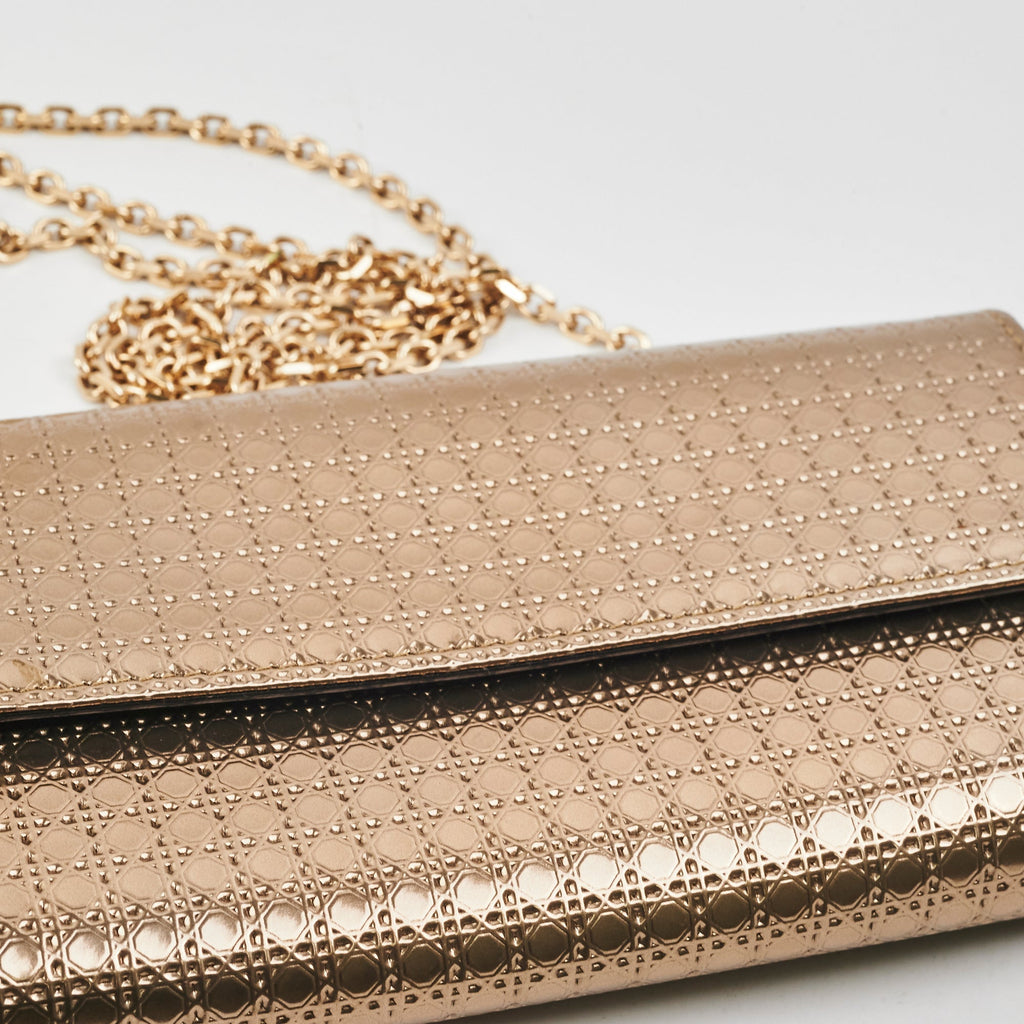 Christian Dior Champange Gold Wallet On Chain  WOC