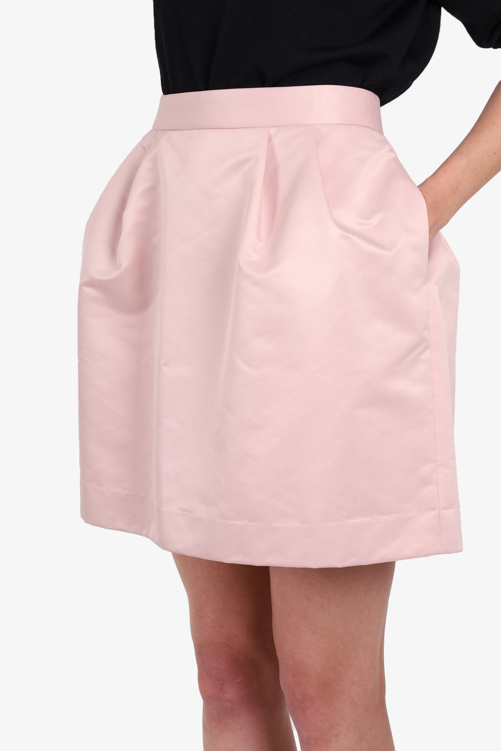 Pink Tartan Pink Nylon Zip Up Mini Skirt Size 10