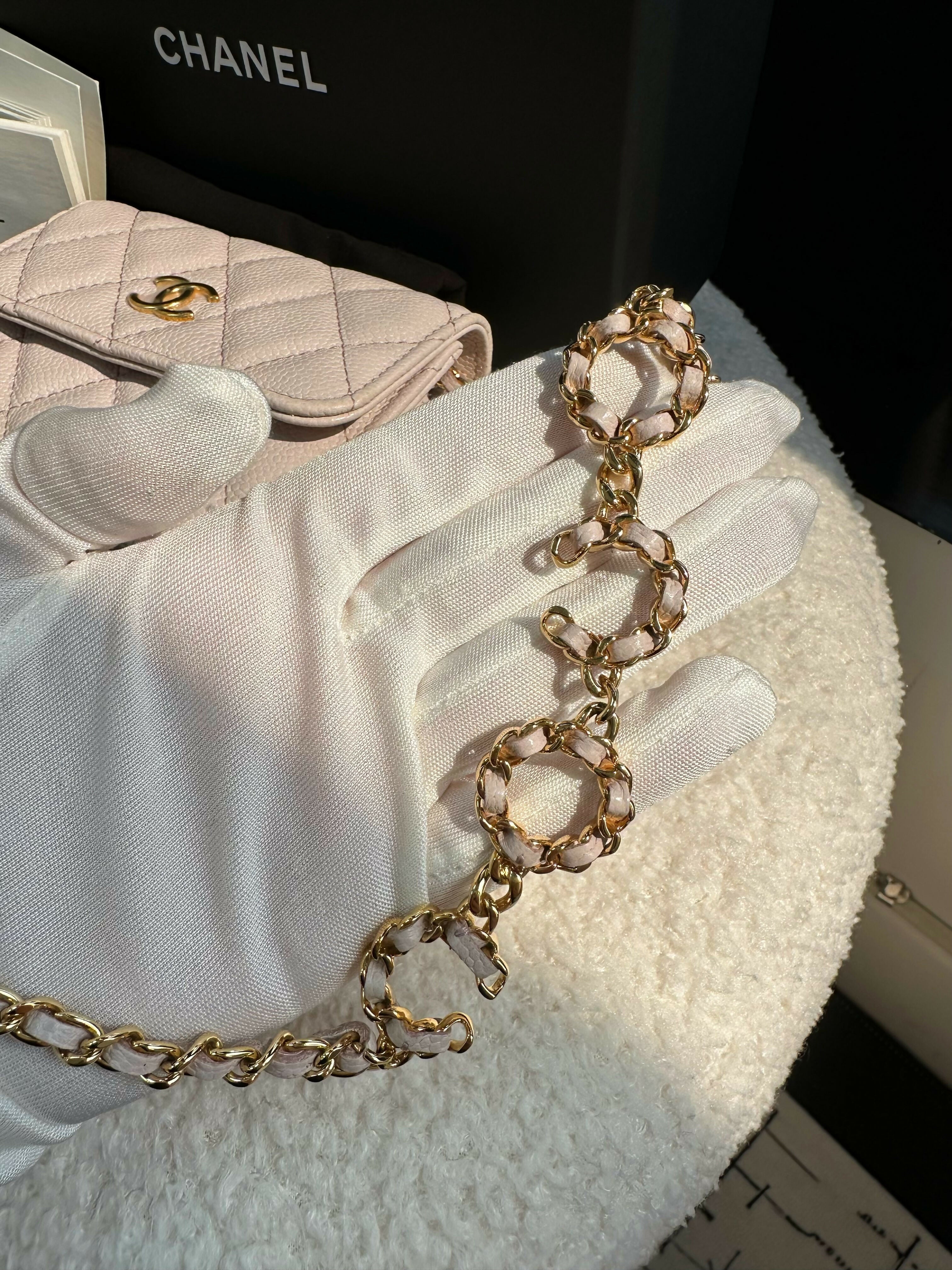 Chanel(21)Small Leather Coco Chain Bag