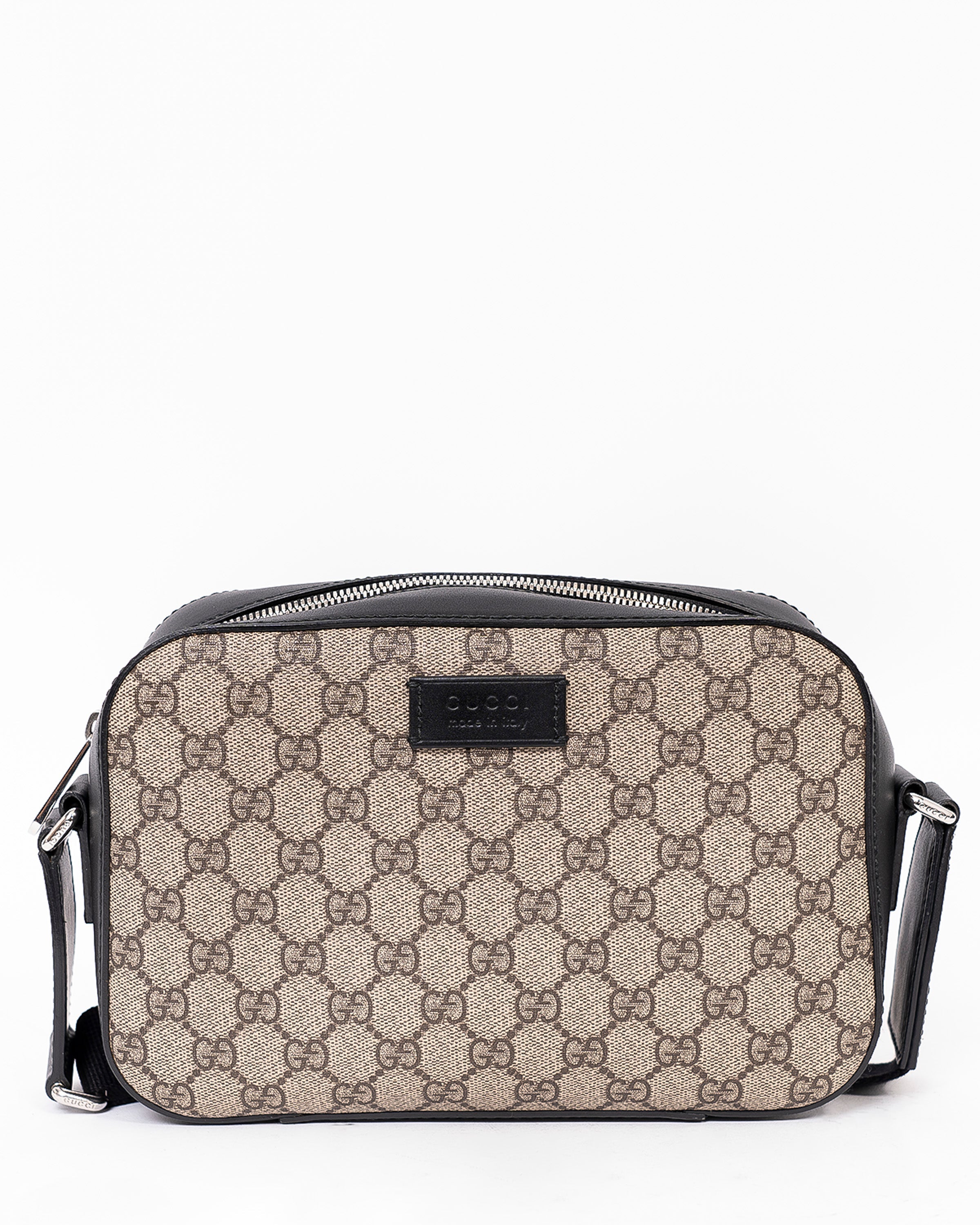 Gucci Black/Brown Canvas/Leather Guccissima Crossbody Bag