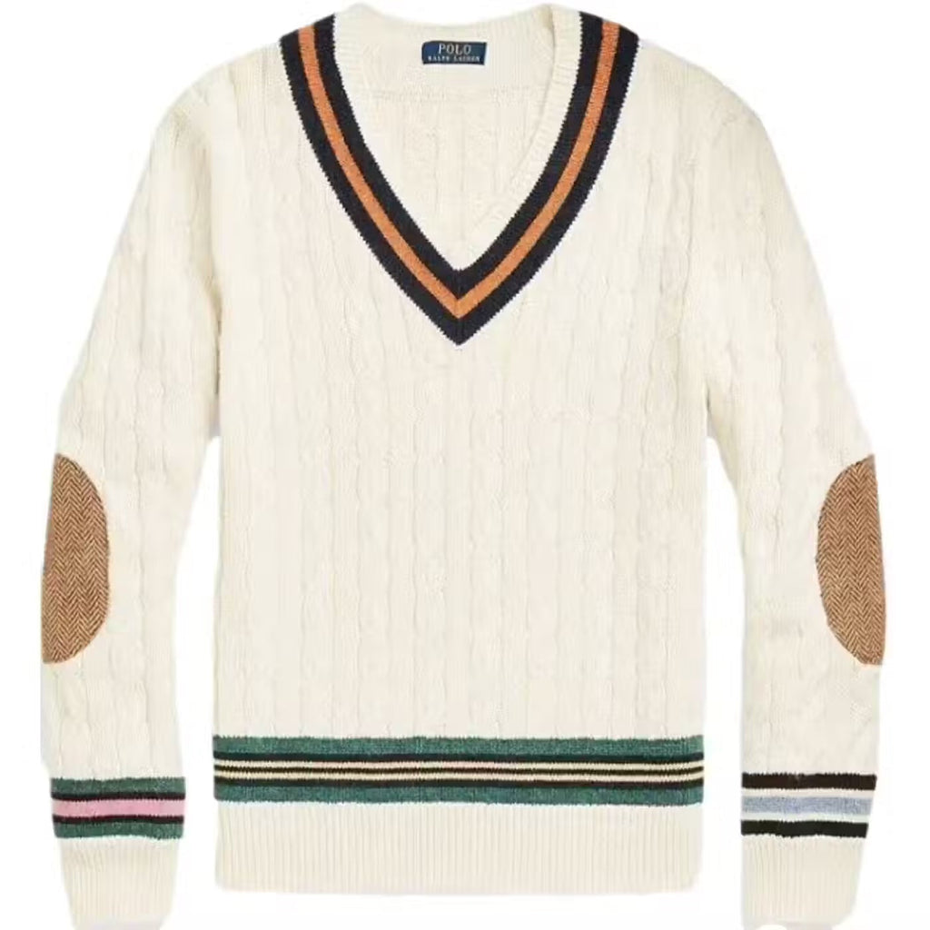 POLO RALPH LAUREN MEN'S COTTON CASHMERE CRICKET SWEATER