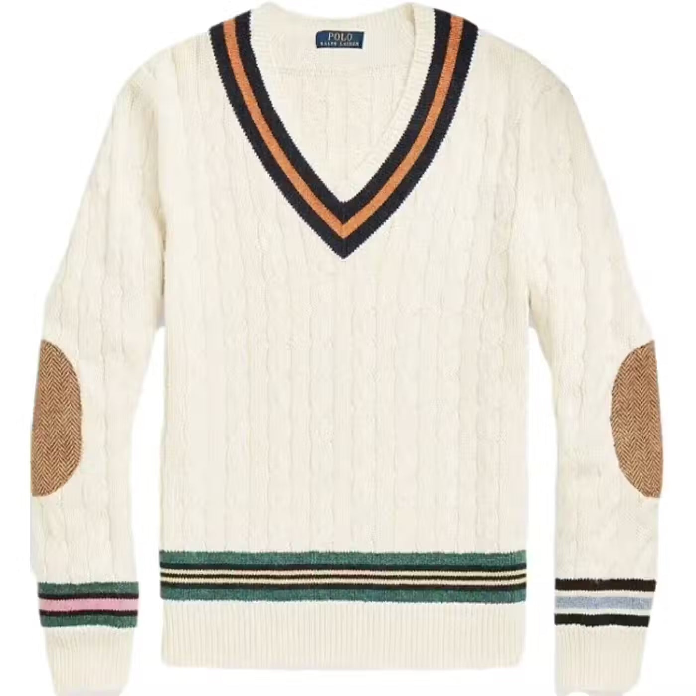POLO RALPH LAUREN MEN'S COTTON CASHMERE CRICKET SWEATER