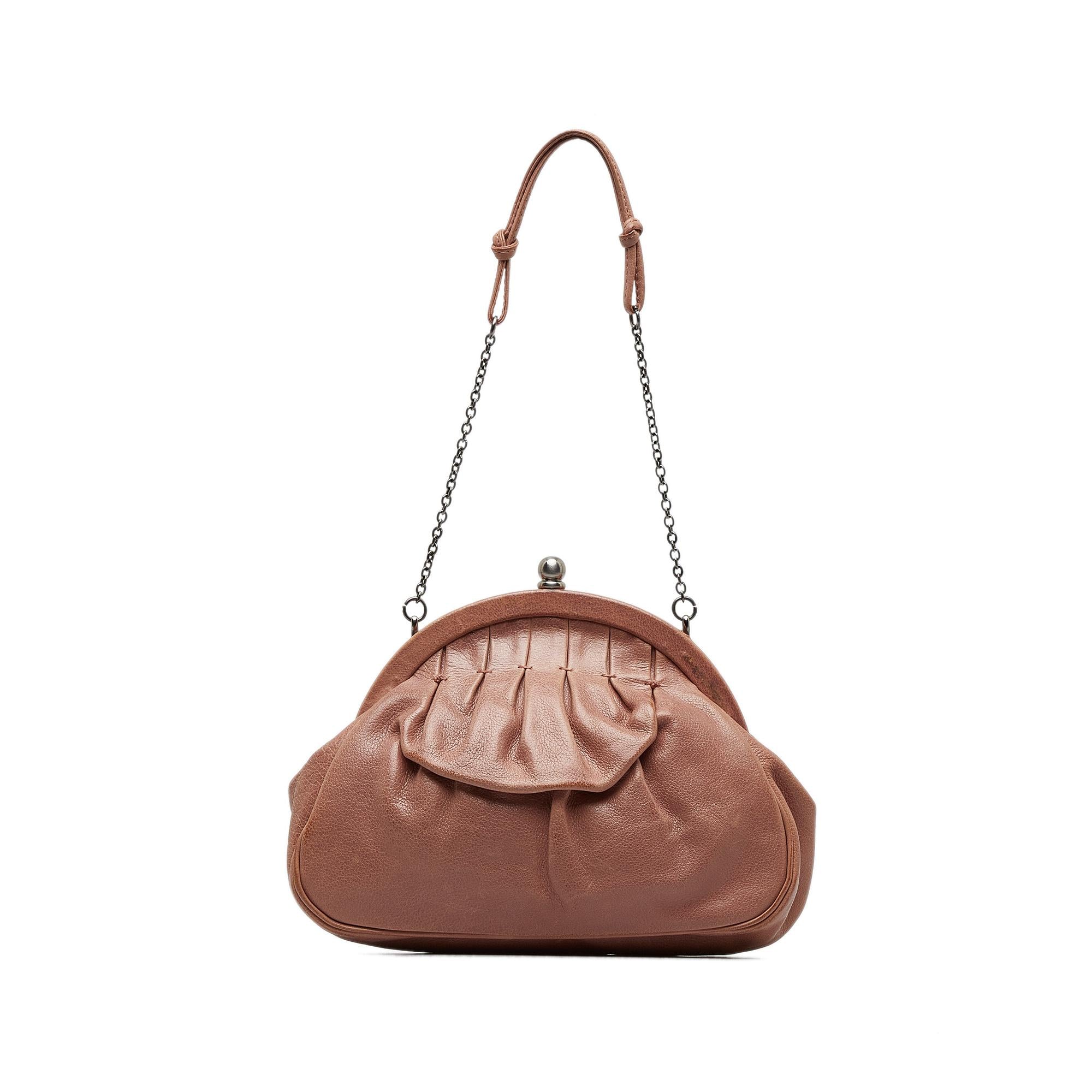 Prada Leather Chain Clutch (SHG-qRtleH)