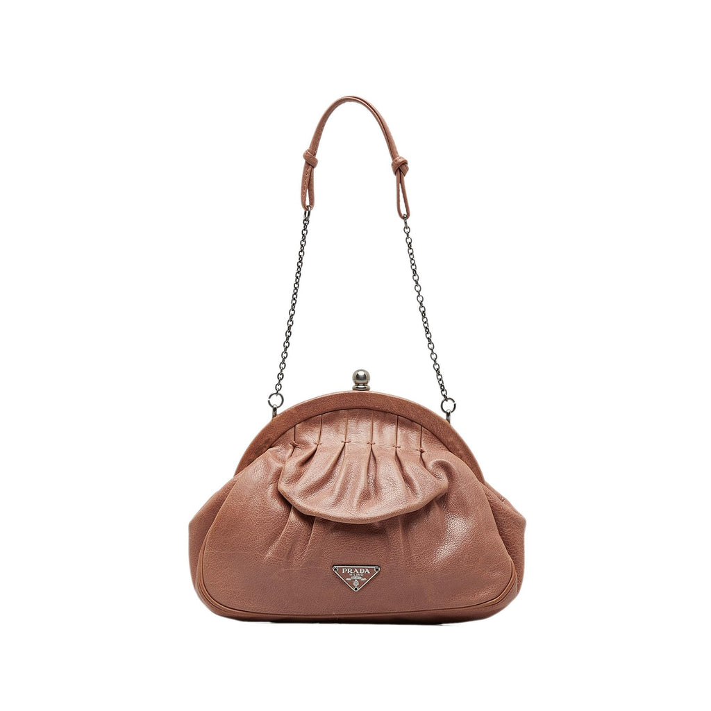 Prada Leather Chain Clutch (SHG-qRtleH)