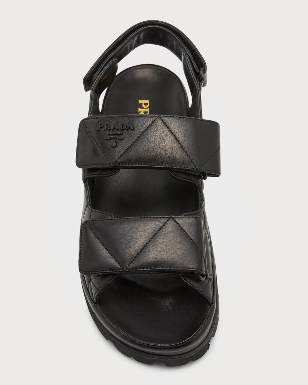 PRADA QUILTED NAPPA LEATHER SLINGBACK COMFORT SANDALS
