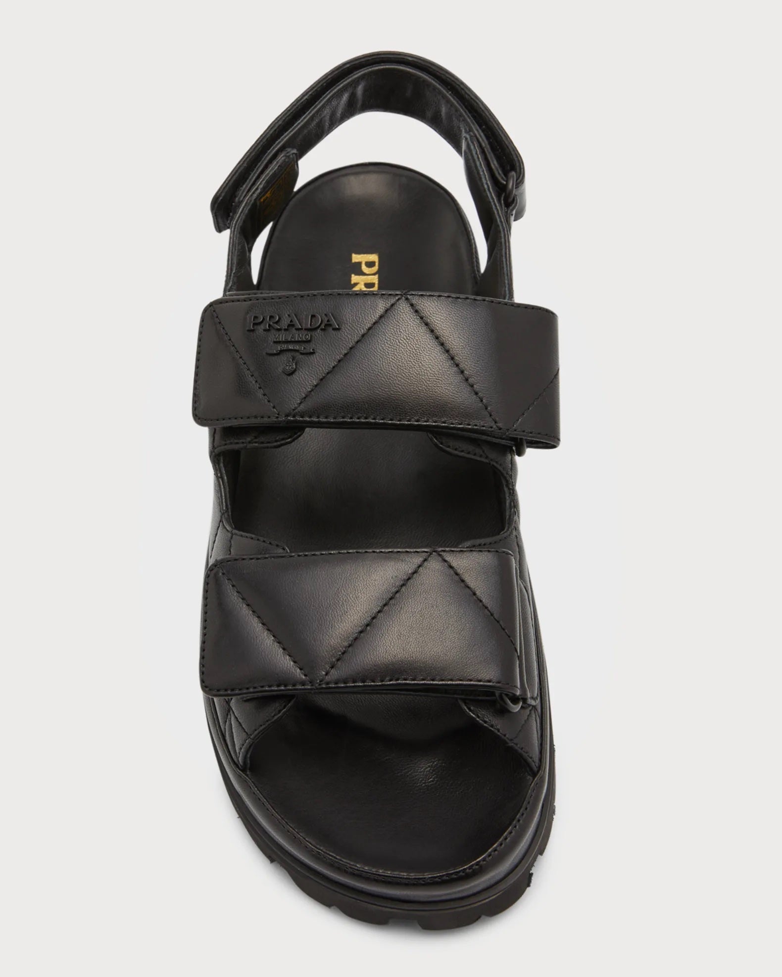 PRADA QUILTED NAPPA LEATHER SLINGBACK COMFORT SANDALS