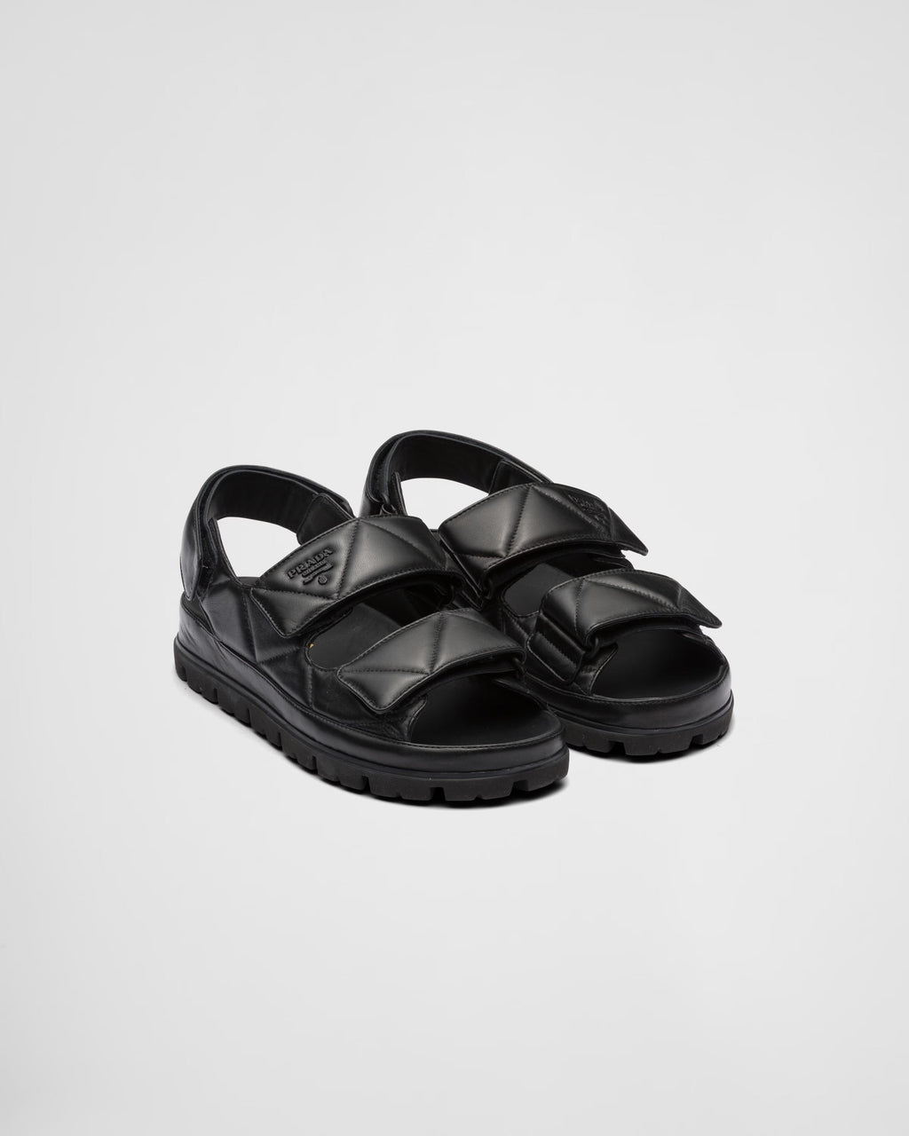 PRADA QUILTED NAPPA LEATHER SLINGBACK COMFORT SANDALS