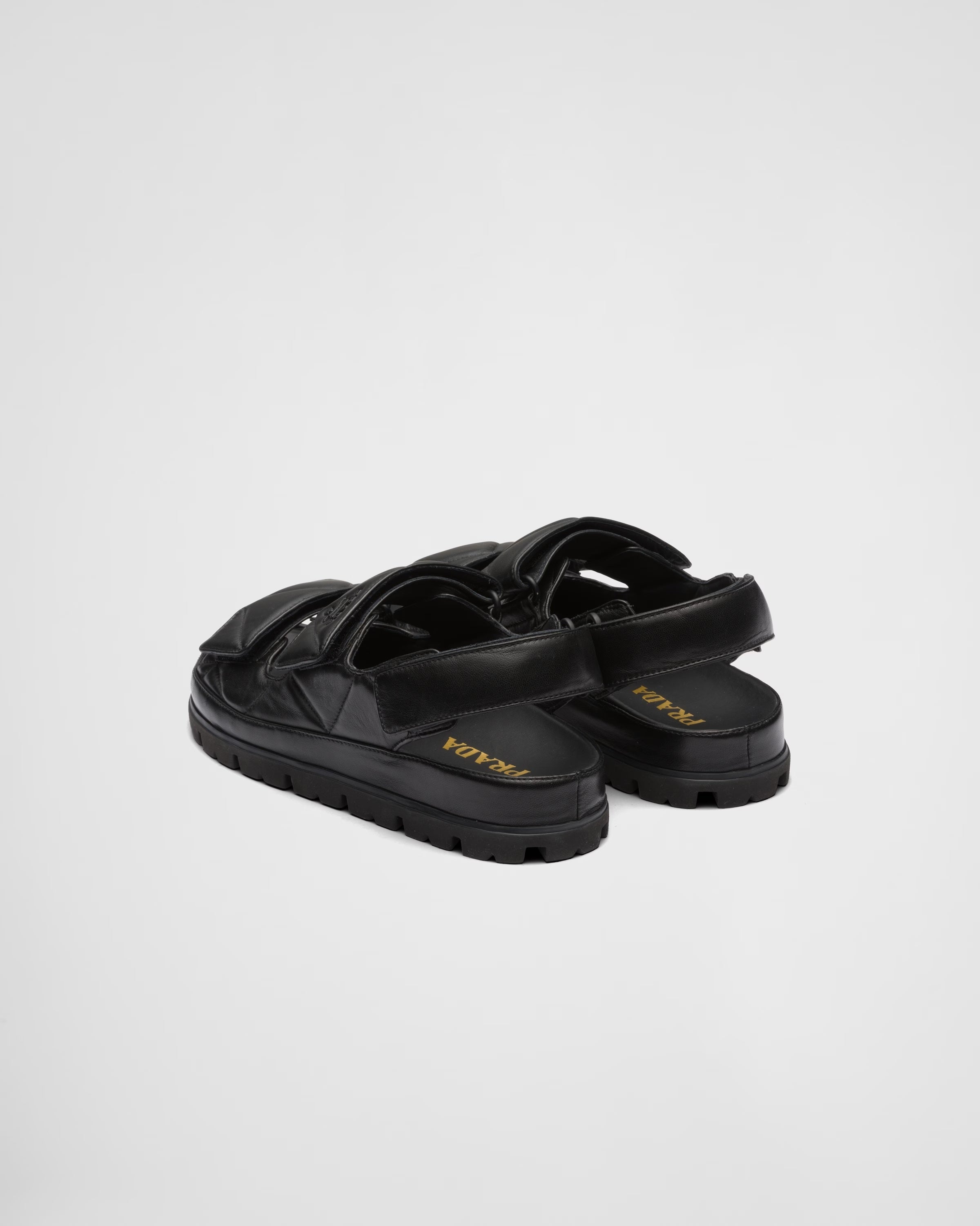 PRADA QUILTED NAPPA LEATHER SLINGBACK COMFORT SANDALS