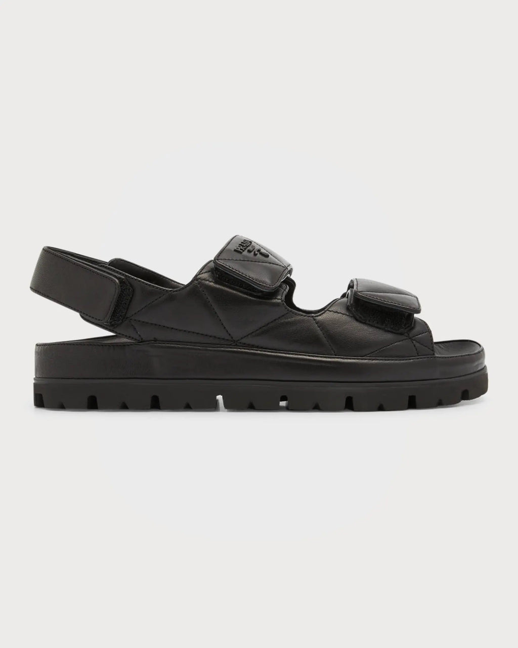 PRADA QUILTED NAPPA LEATHER SLINGBACK COMFORT SANDALS