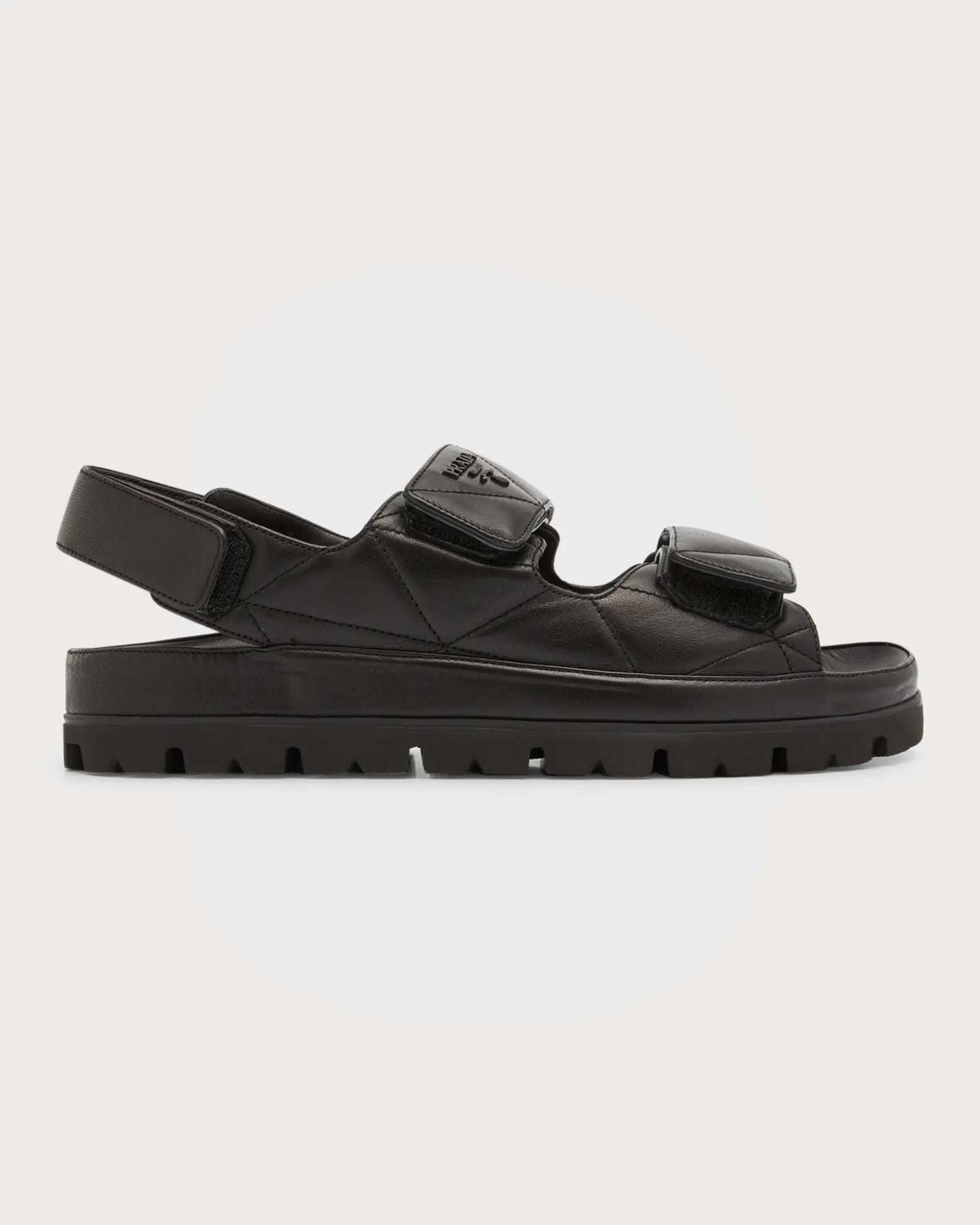 PRADA QUILTED NAPPA LEATHER SLINGBACK COMFORT SANDALS