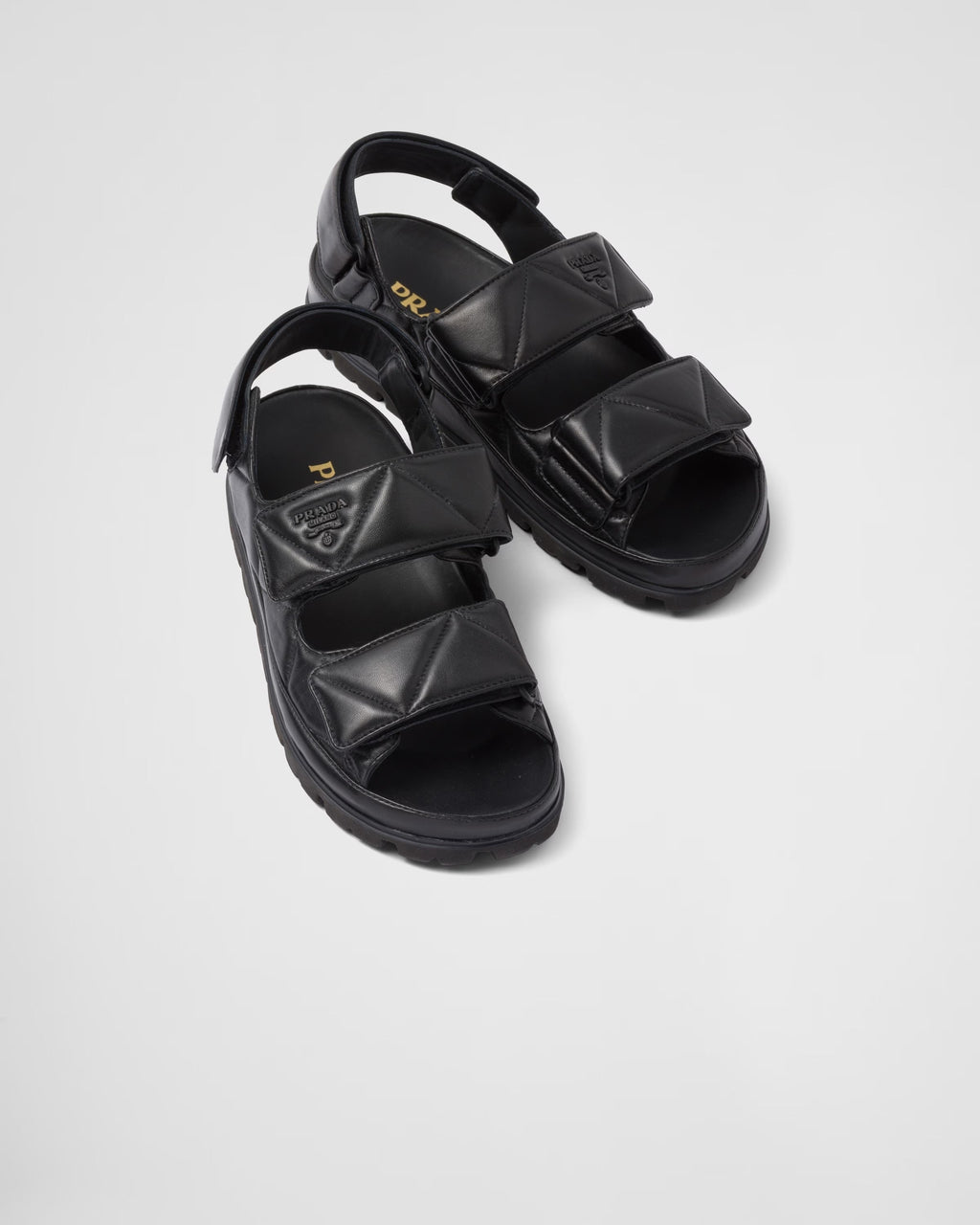 PRADA QUILTED NAPPA LEATHER SLINGBACK COMFORT SANDALS