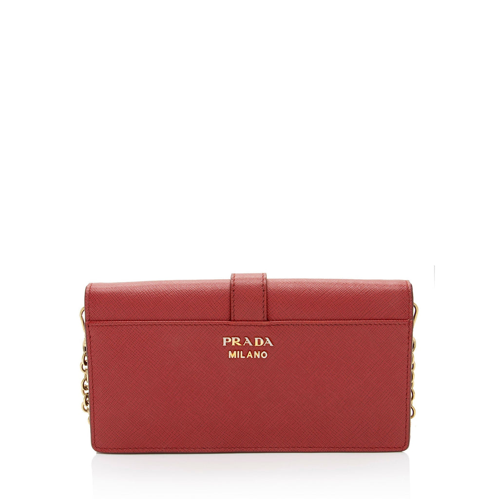 Prada Saffiano Cahier Chain Clutch