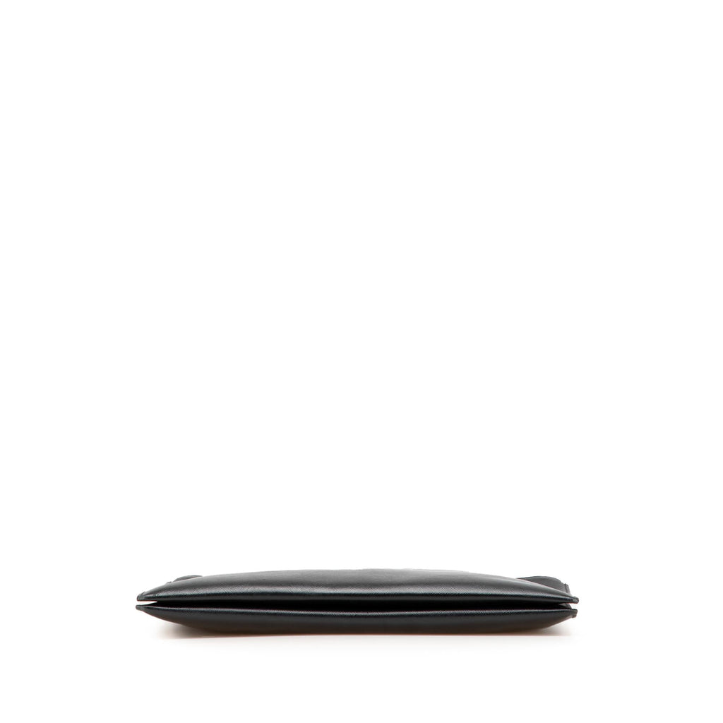 Prada Saffiano Double Zip Clutch