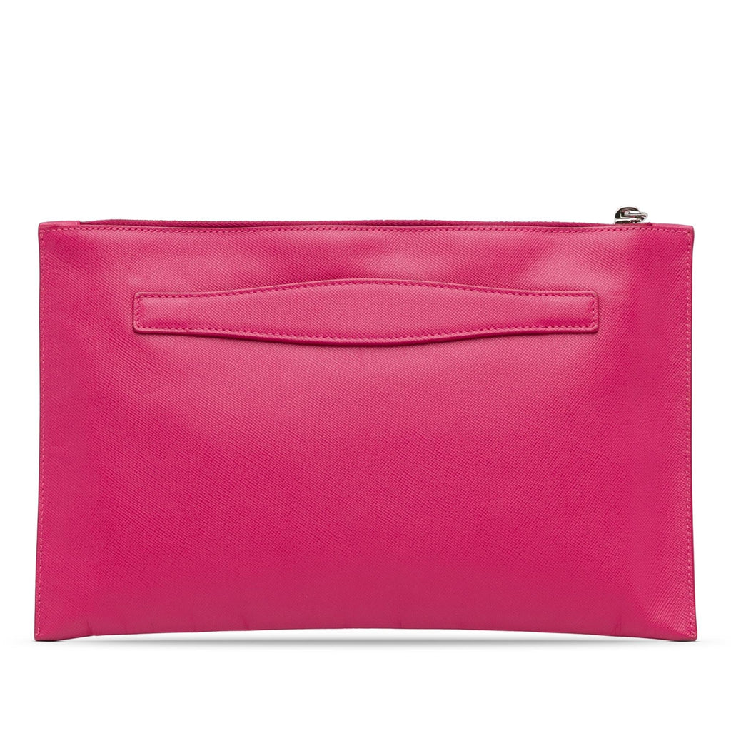 Prada Saffiano Lux Zip Clutch (SHG-aBNCAK)