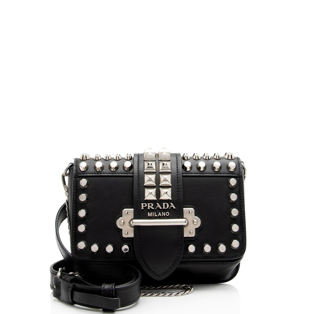 Prada Studded Saffiano Cahier Belt Bag (SHF-TSxdIG)