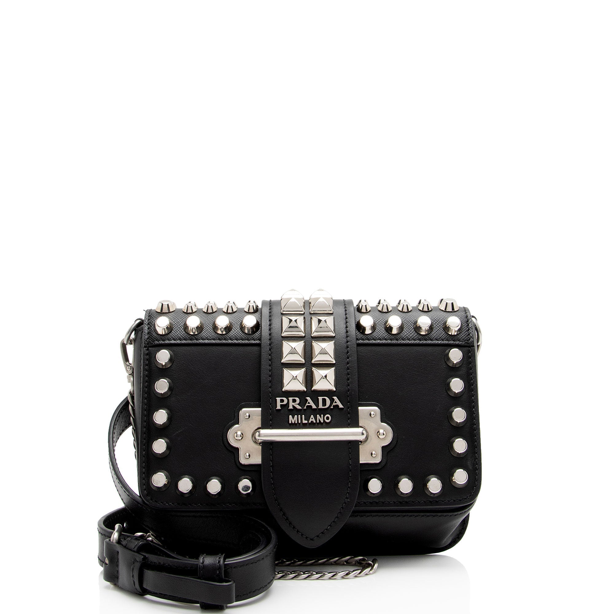 Prada Studded Saffiano Cahier Belt Bag (SHF-TSxdIG)