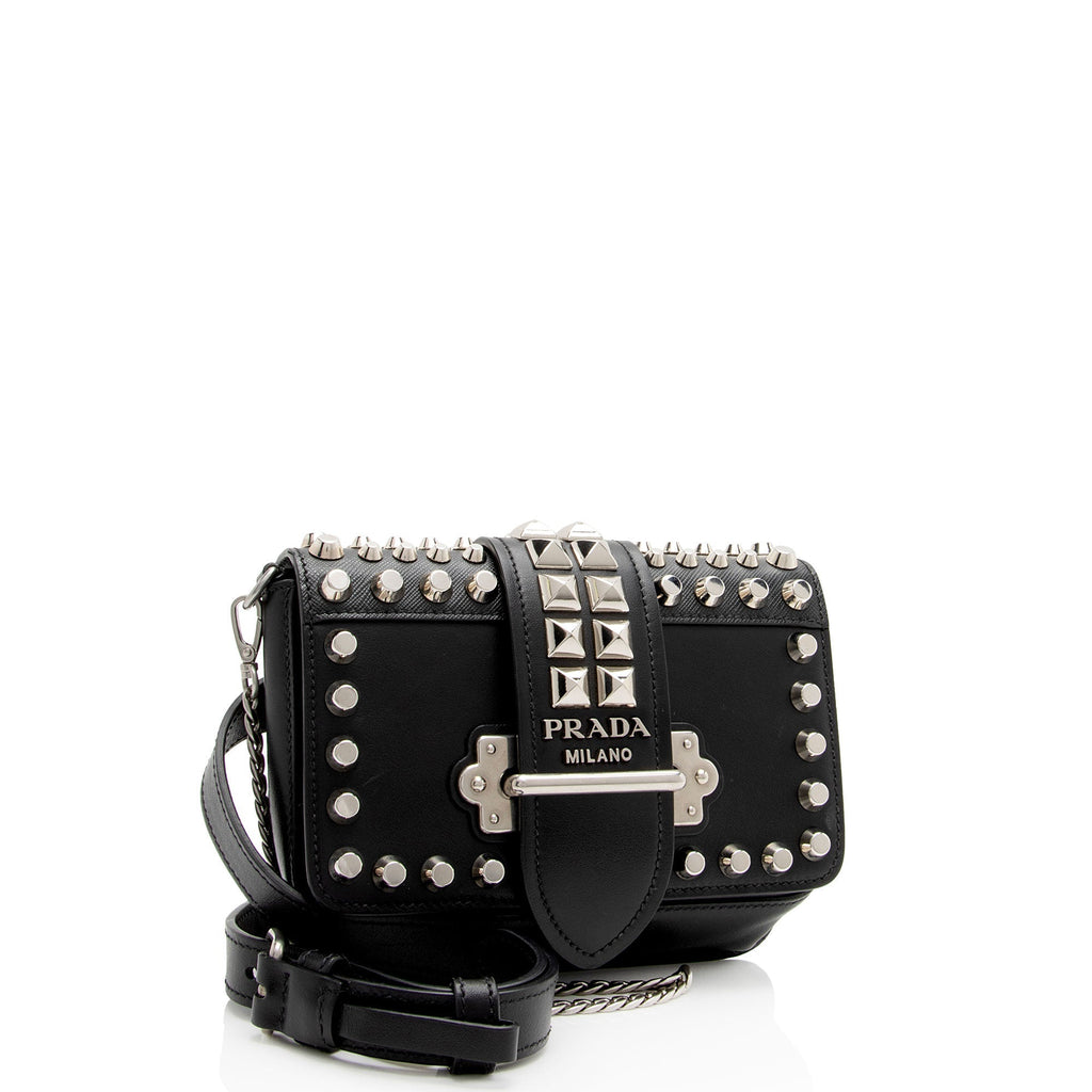 Prada Studded Saffiano Cahier Belt Bag (SHF-TSxdIG)