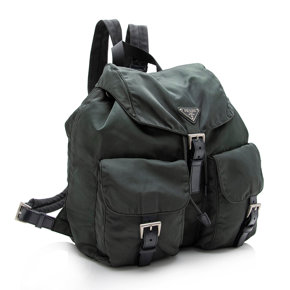 Prada Tessuto Double Pocket Medium Backpack (SHF-17194)