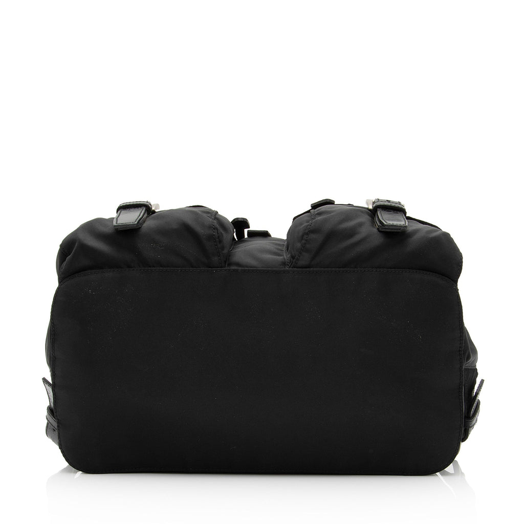 Prada Tessuto Double Pocket Medium Backpack (SHF-IvHeZr)
