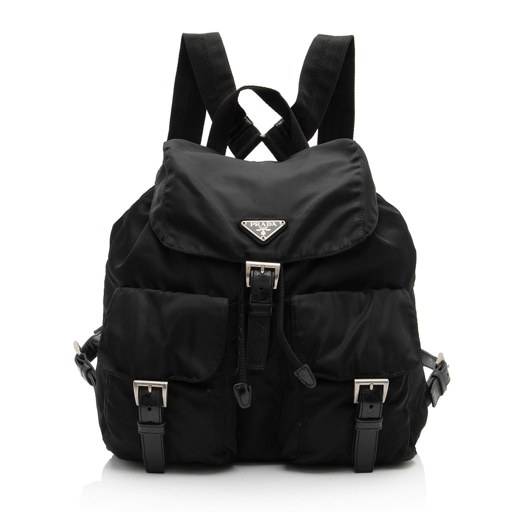 Prada Tessuto Double Pocket Medium Backpack (SHF-IvHeZr)