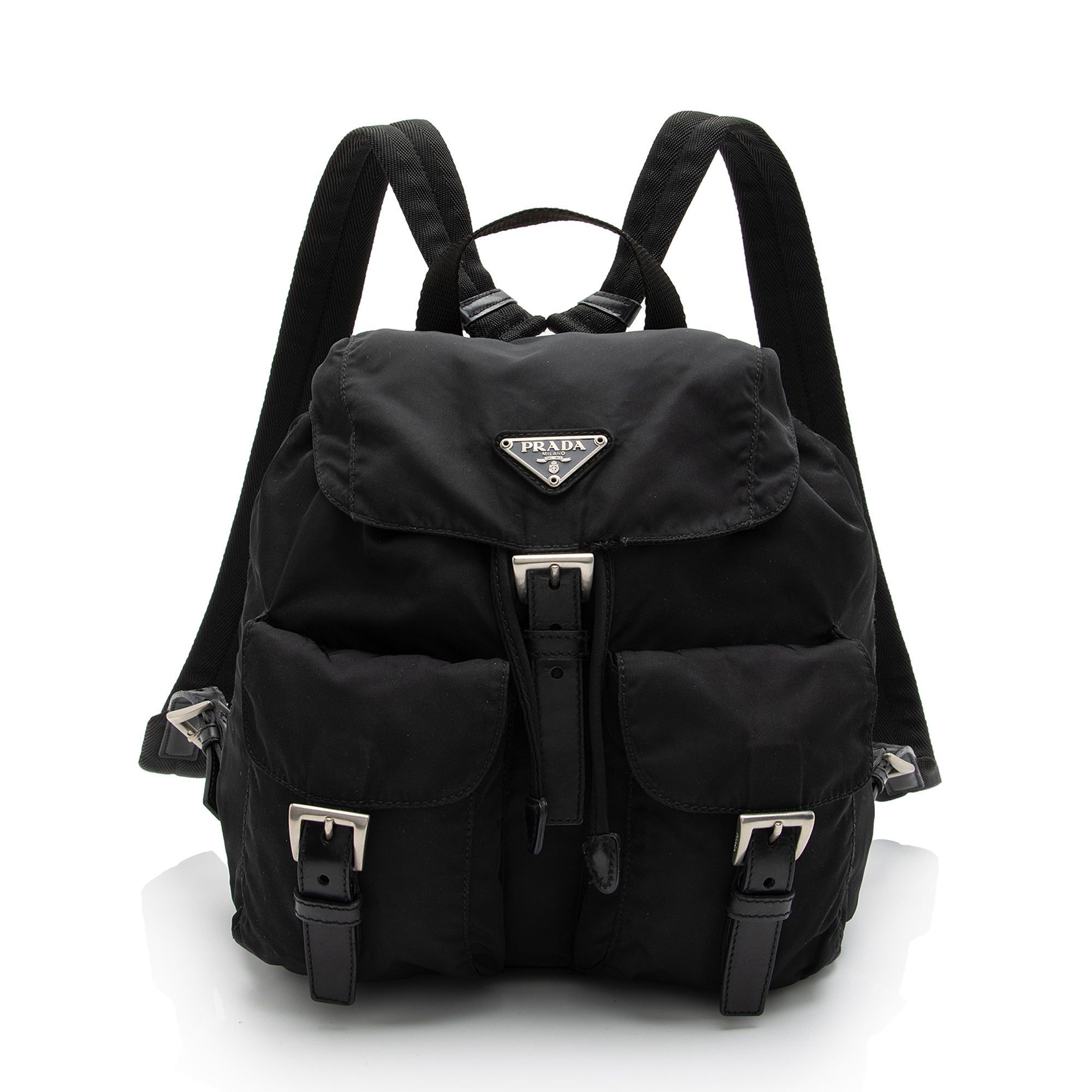 Prada Tessuto Double Pocket Medium Backpack (SHF-EHKQ1z)