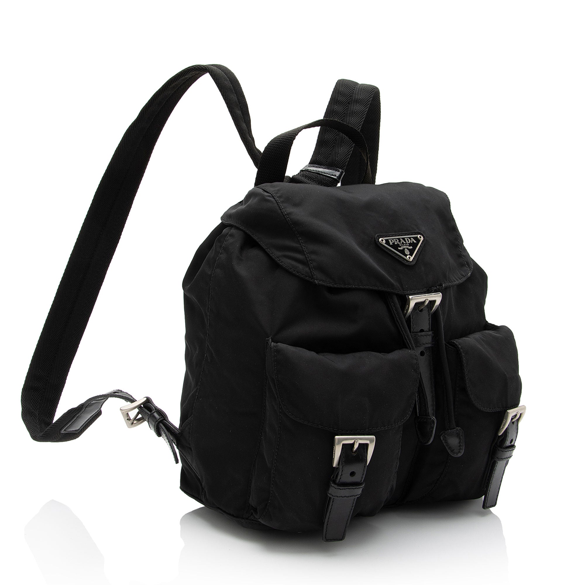 Prada Tessuto Double Pocket Medium Backpack (SHF-EHKQ1z)