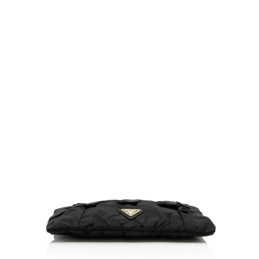 Prada Tessuto Origami Diamond Pleated Clutch