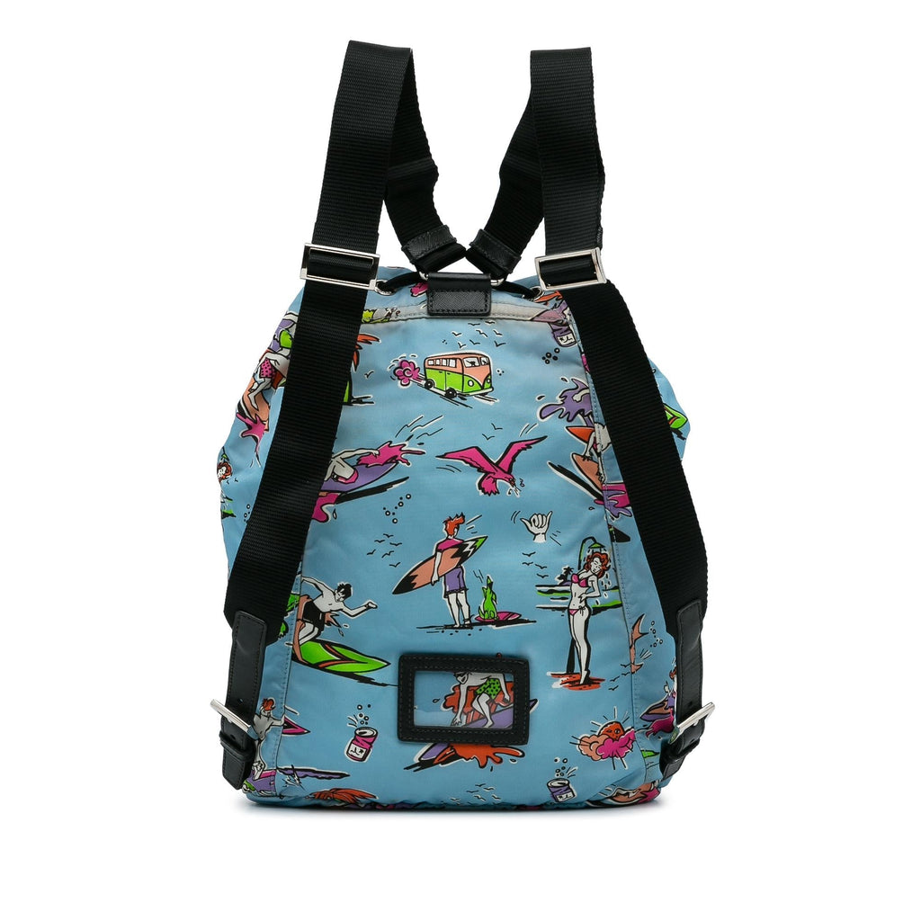 Prada Tessuto Stampato Drawstring Backpack (SHG-3TIk86)