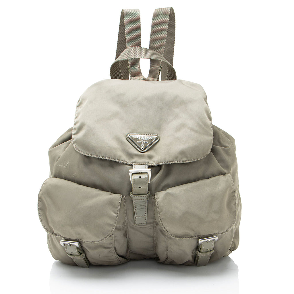 Prada Vintage Tessuto Double Pocket Small Backpack
