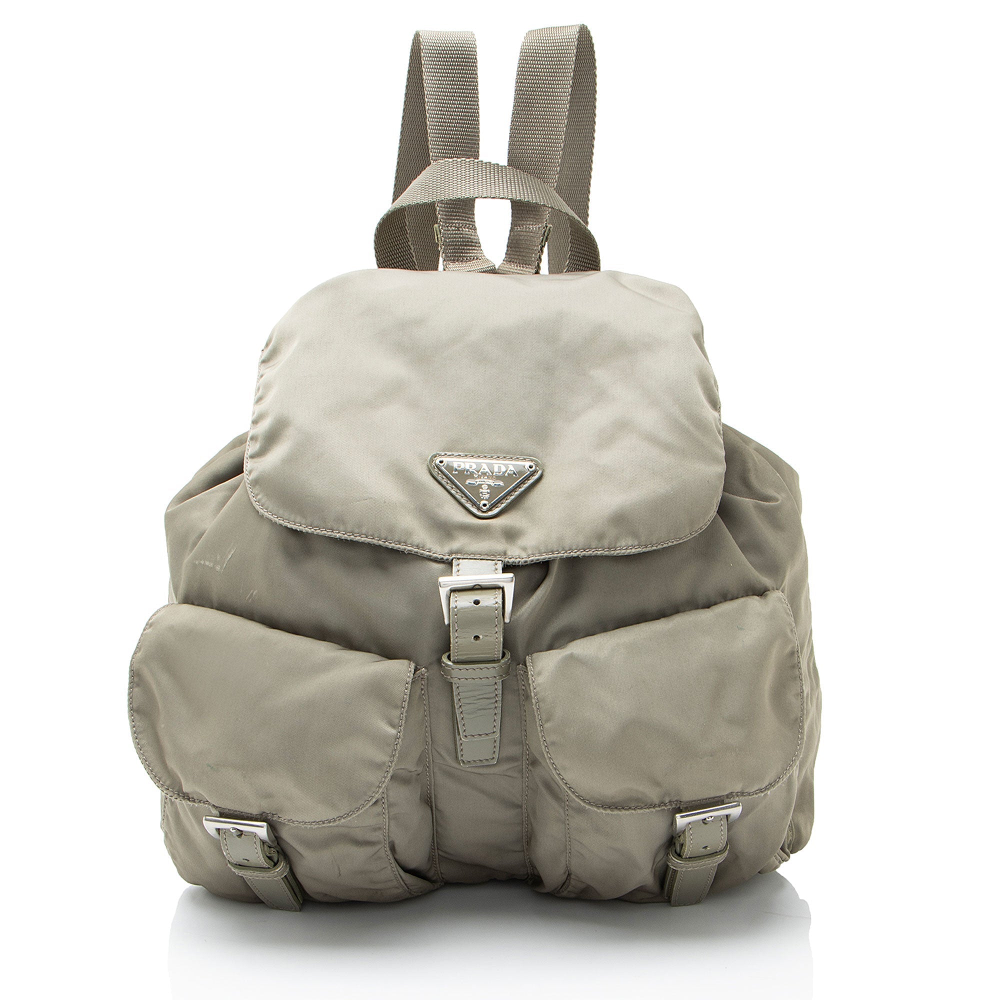 Prada Vintage Tessuto Double Pocket Small Backpack