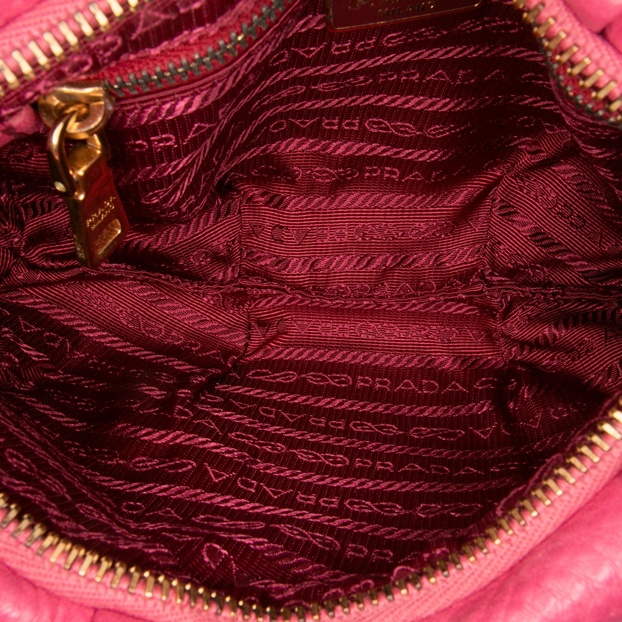 Prada Vitello Daino Wristlet Clutch