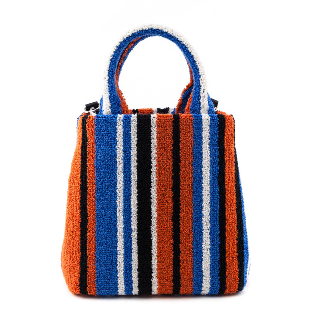 Prada Arancio Terrycloth Bayadere Stripe Bag