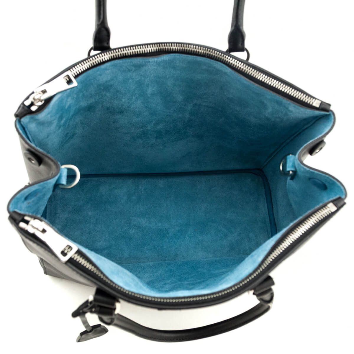 Prada Black City Calf Medium Galleria Double Zip Tote