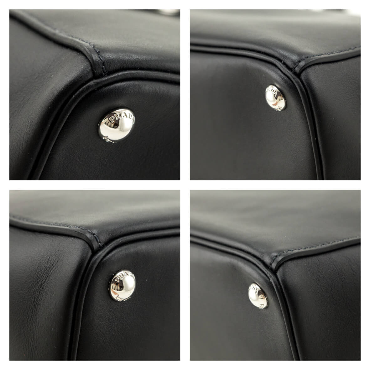 Prada Black City Calf Medium Galleria Double Zip Tote