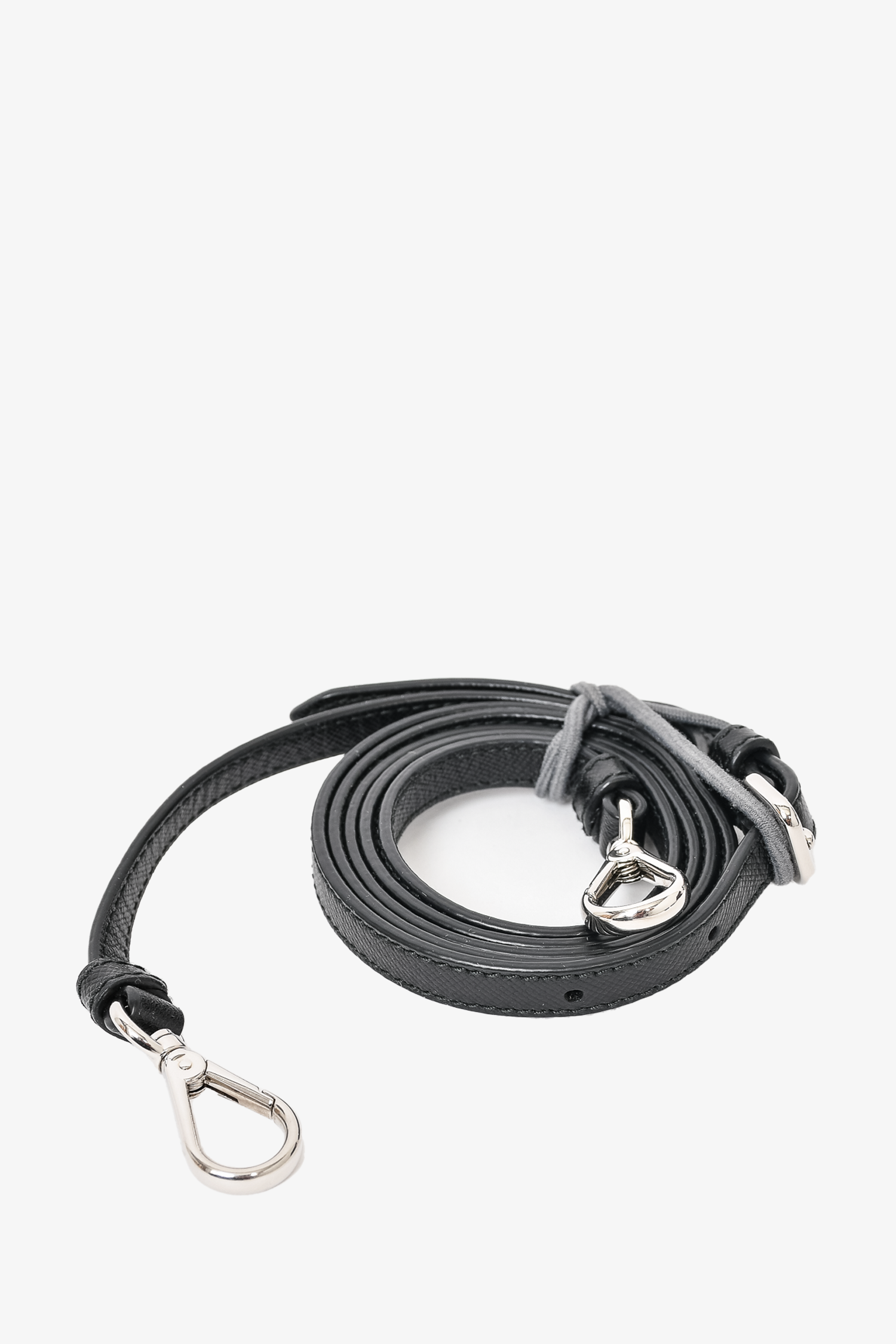 Prada Black Leather Saffiano Re-Edition Bag GHW w/ Strap & Pouch