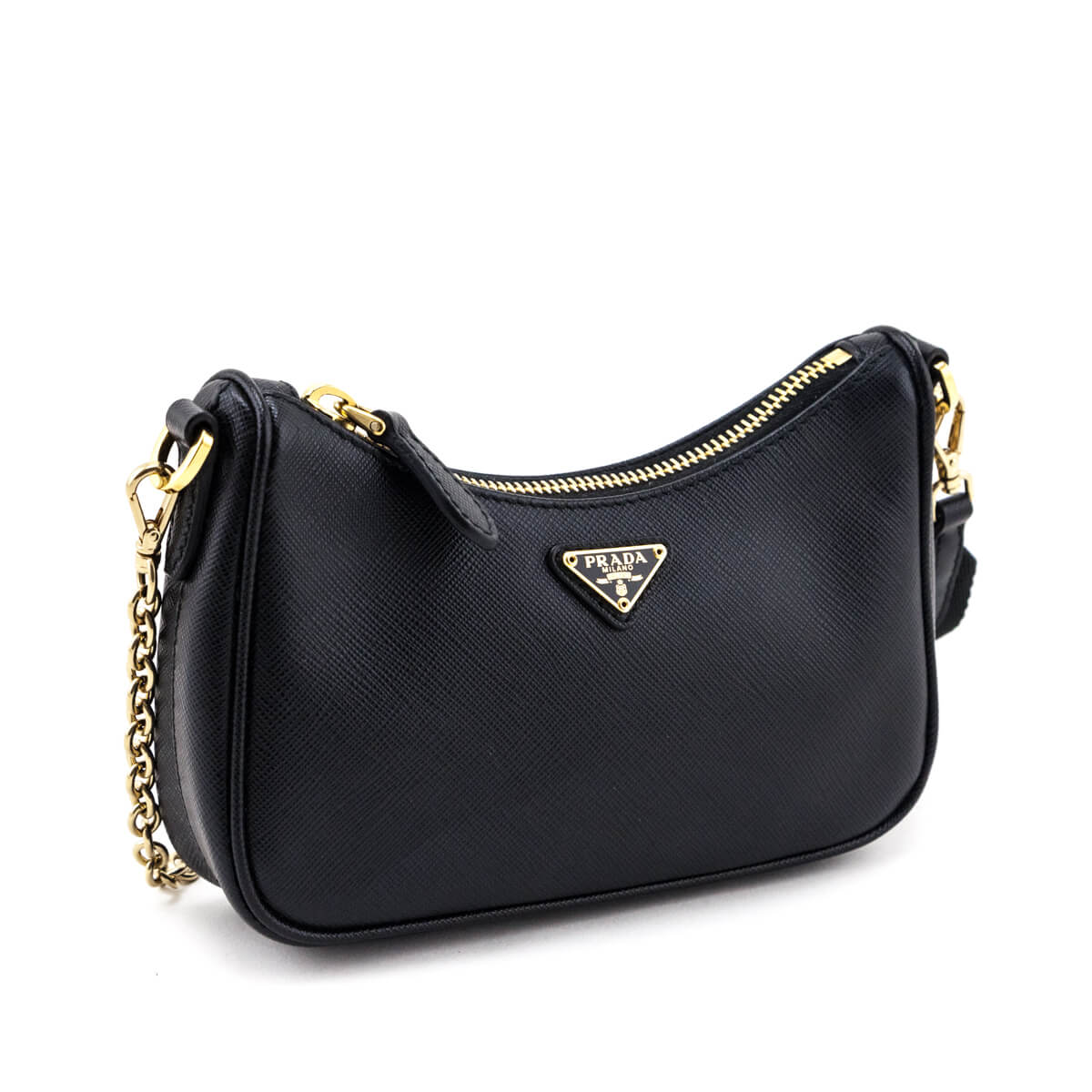 Prada Black Saffiano Lux Mini Shoulder Bag
