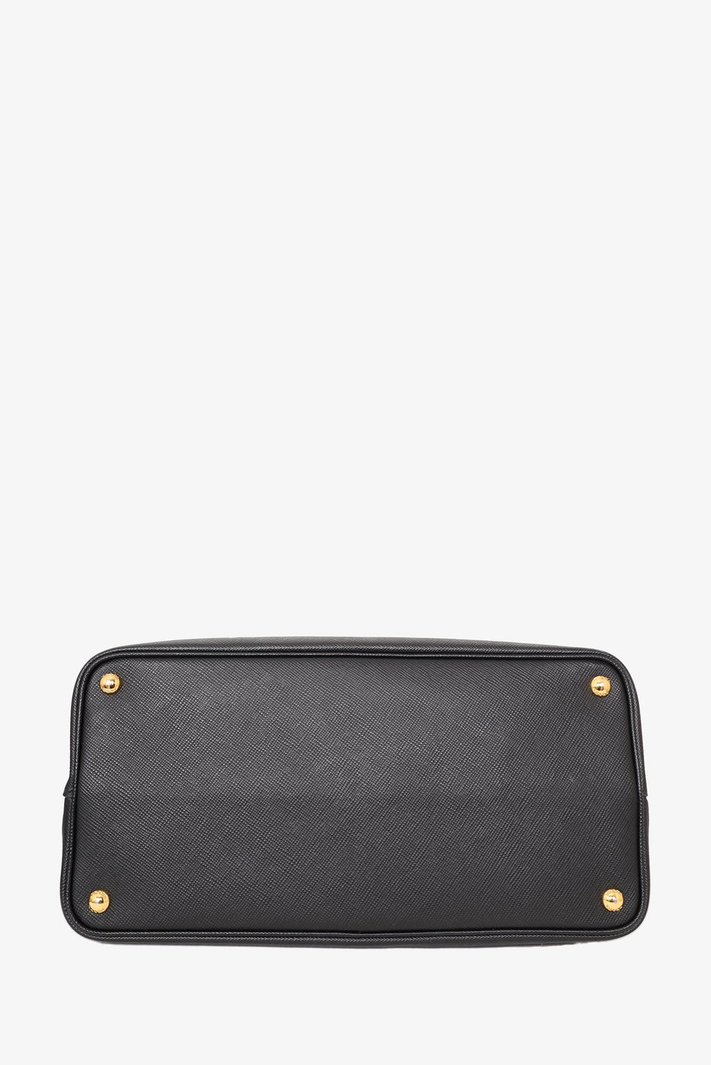 Prada Black  Saffiano Medium Cuir Double Bag with Strap