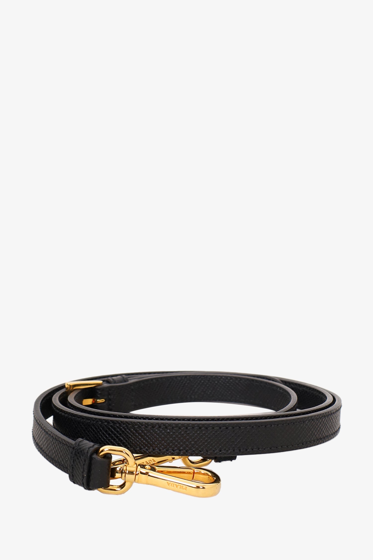 Prada Black  Saffiano Medium Cuir Double Bag with Strap