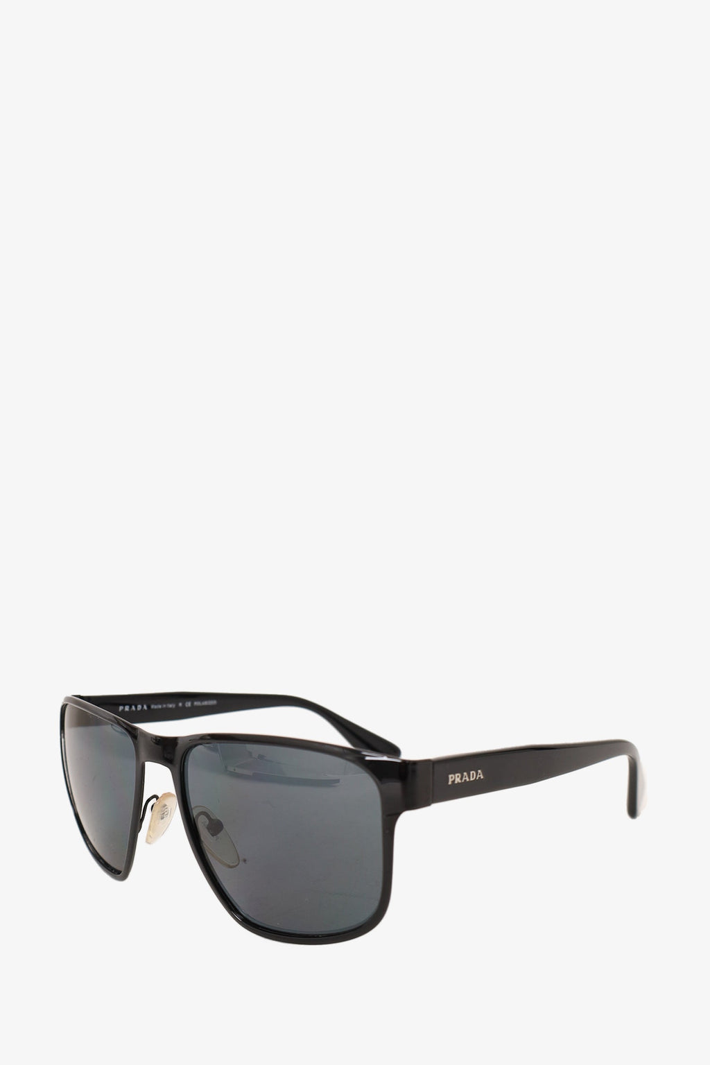 Prada Black Square Frame Logo Plaque