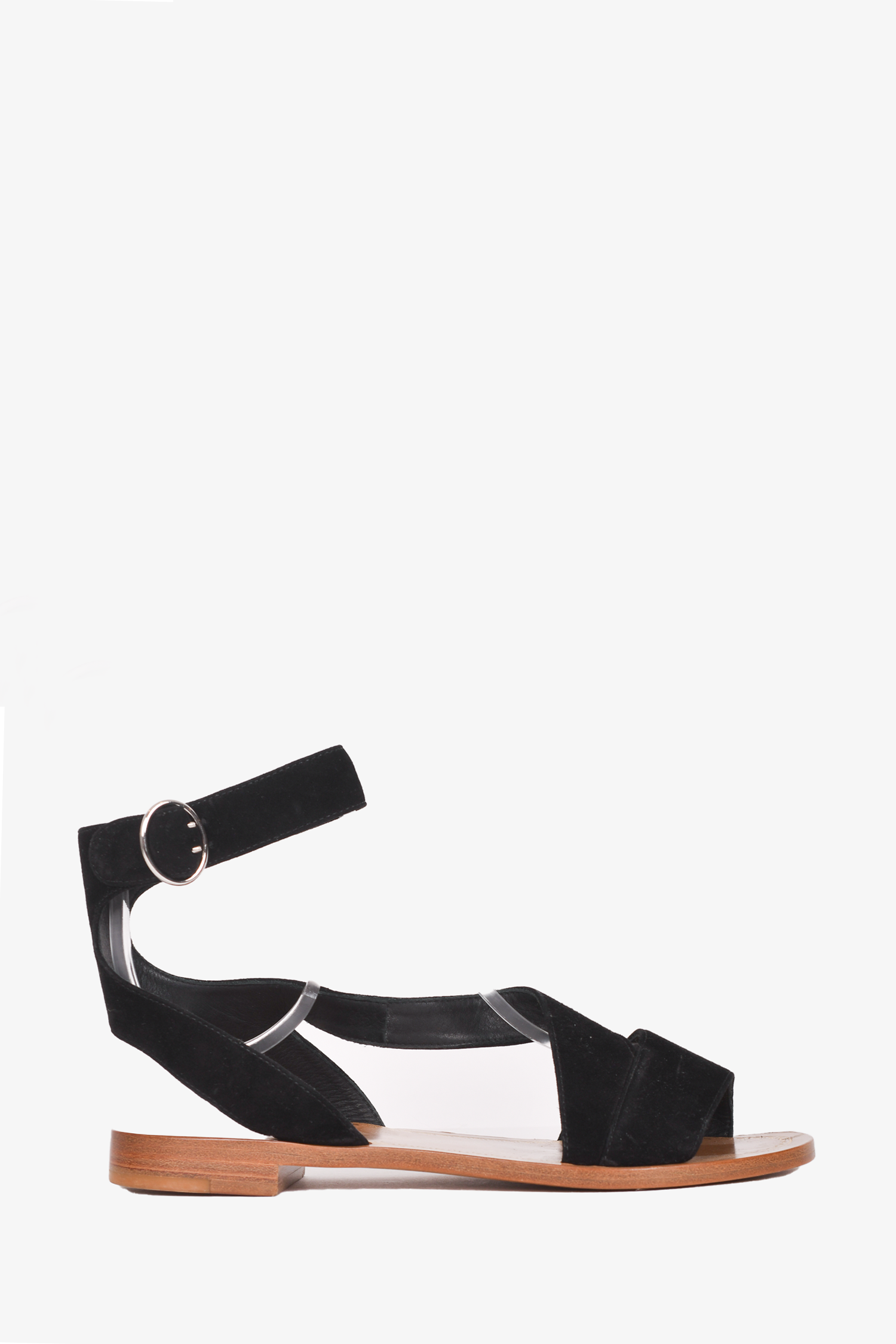 Prada Black Suede Wrap Sandals Size 35