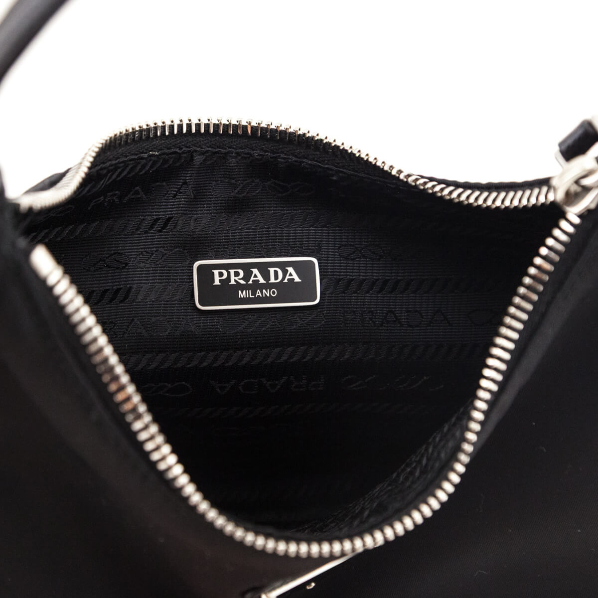 Prada Black Tessuto Nylon Saffiano Mini Re-Edition 2005 Bag