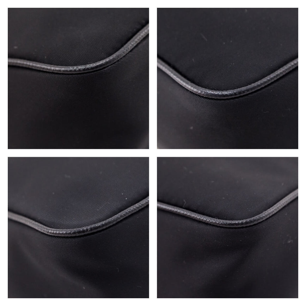 Prada Black Tessuto Nylon Saffiano Mini Re-Edition 2005 Bag