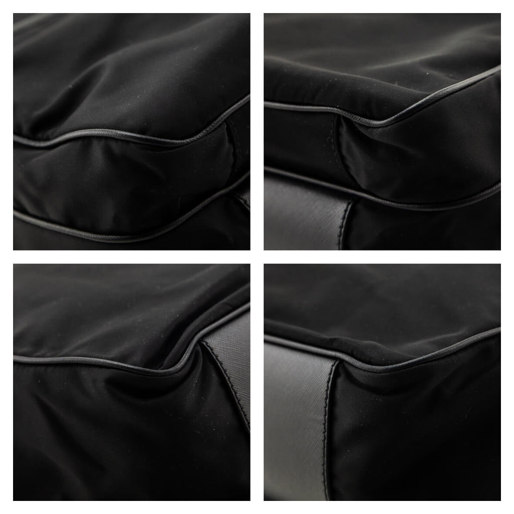 Prada Black Tessuto & Saffiano Messenger Bag