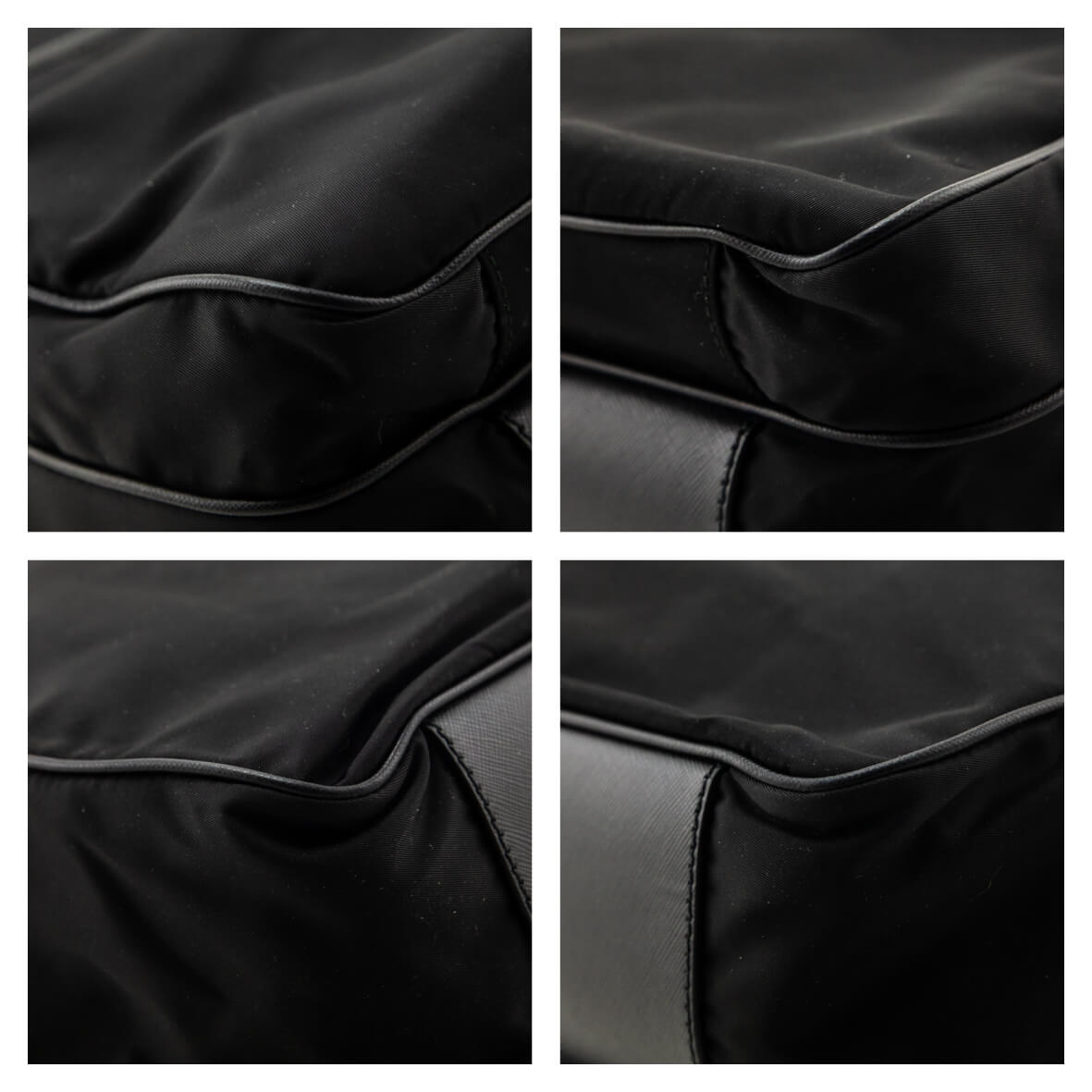 Prada Black Tessuto & Saffiano Messenger Bag