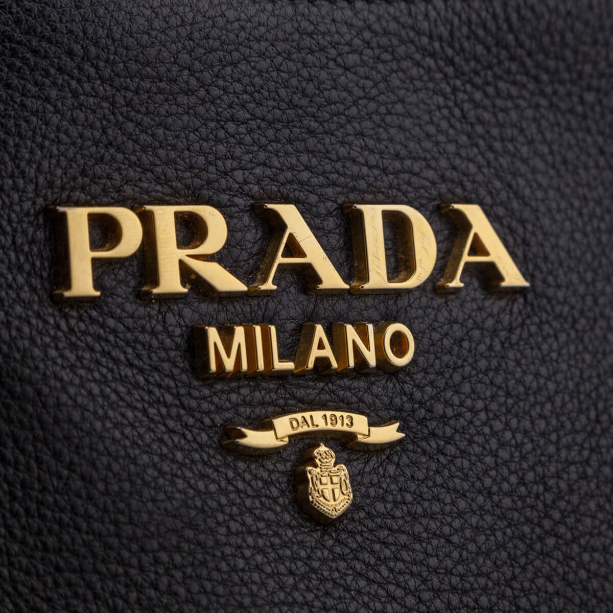 Prada Black Vitello Daino Hobo