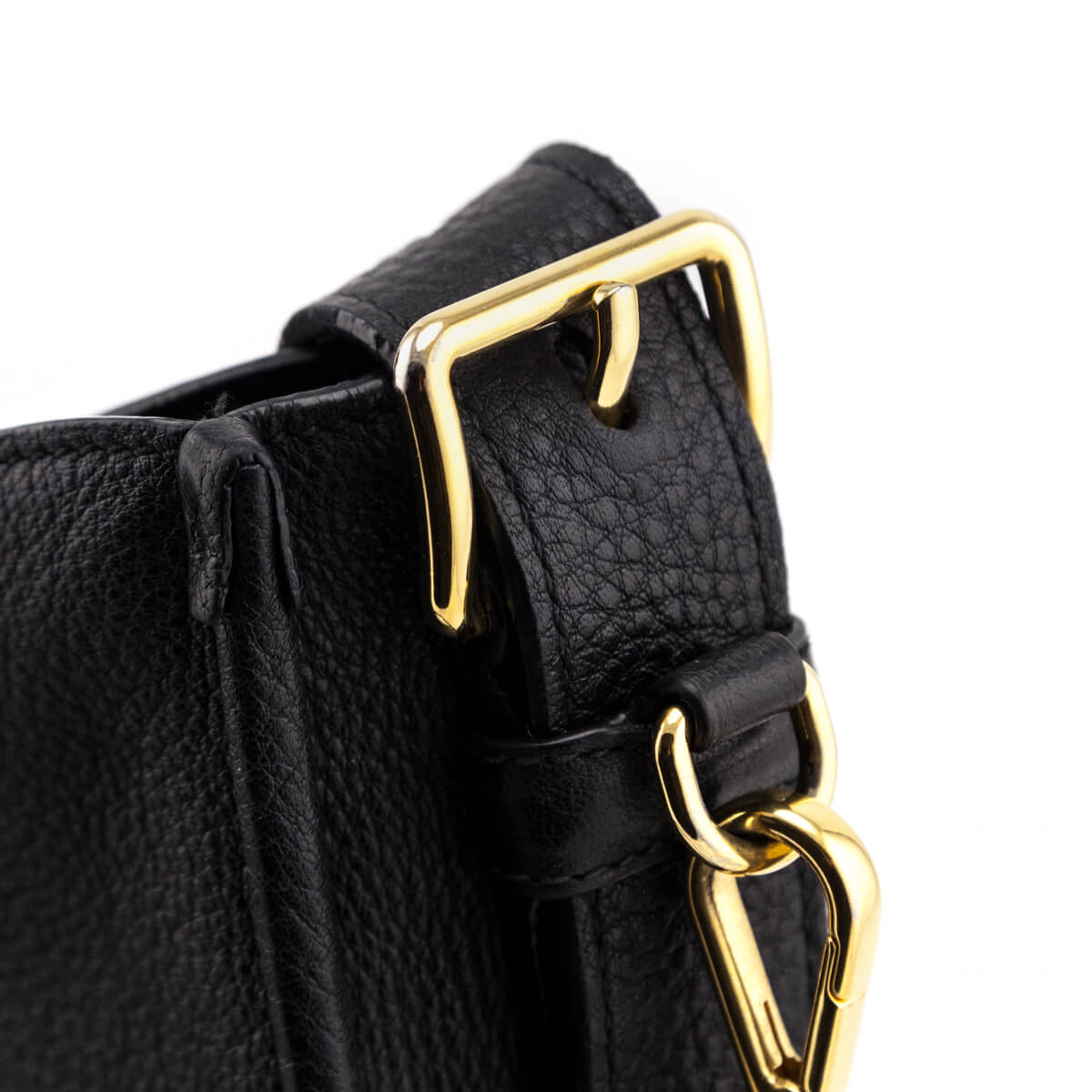Prada Black Vitello Daino Hobo