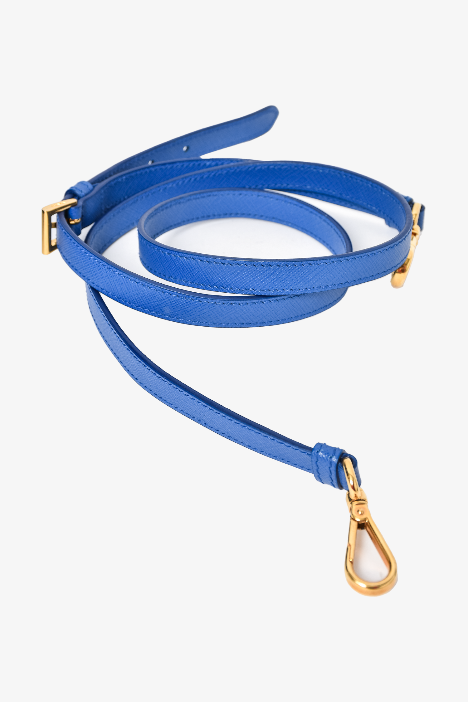 Prada Blue Saffiano Leather Large Galleria Tote Bag with Strap