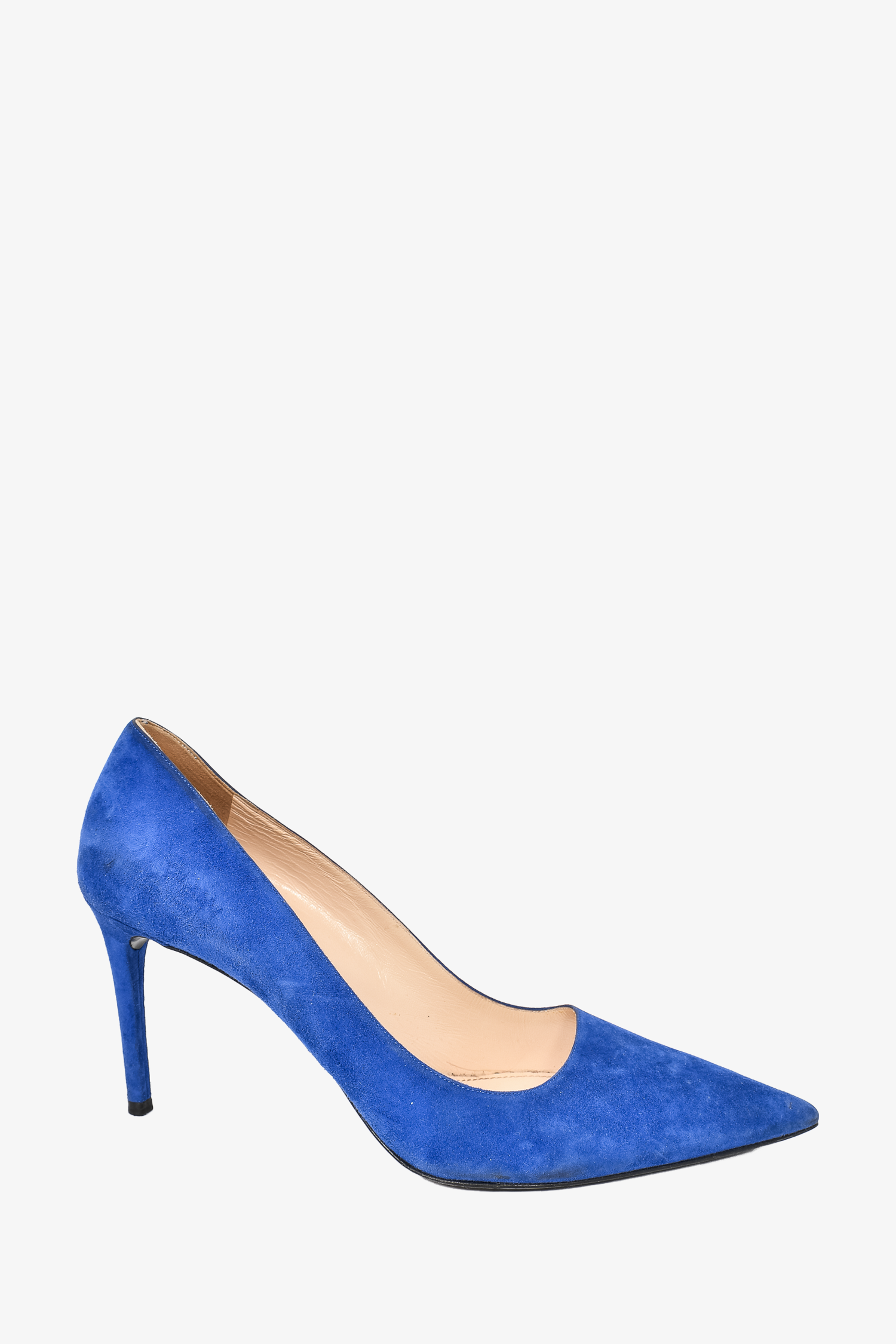 Prada Cobalt Blue Suede Pointed Toe Pumps Size 41